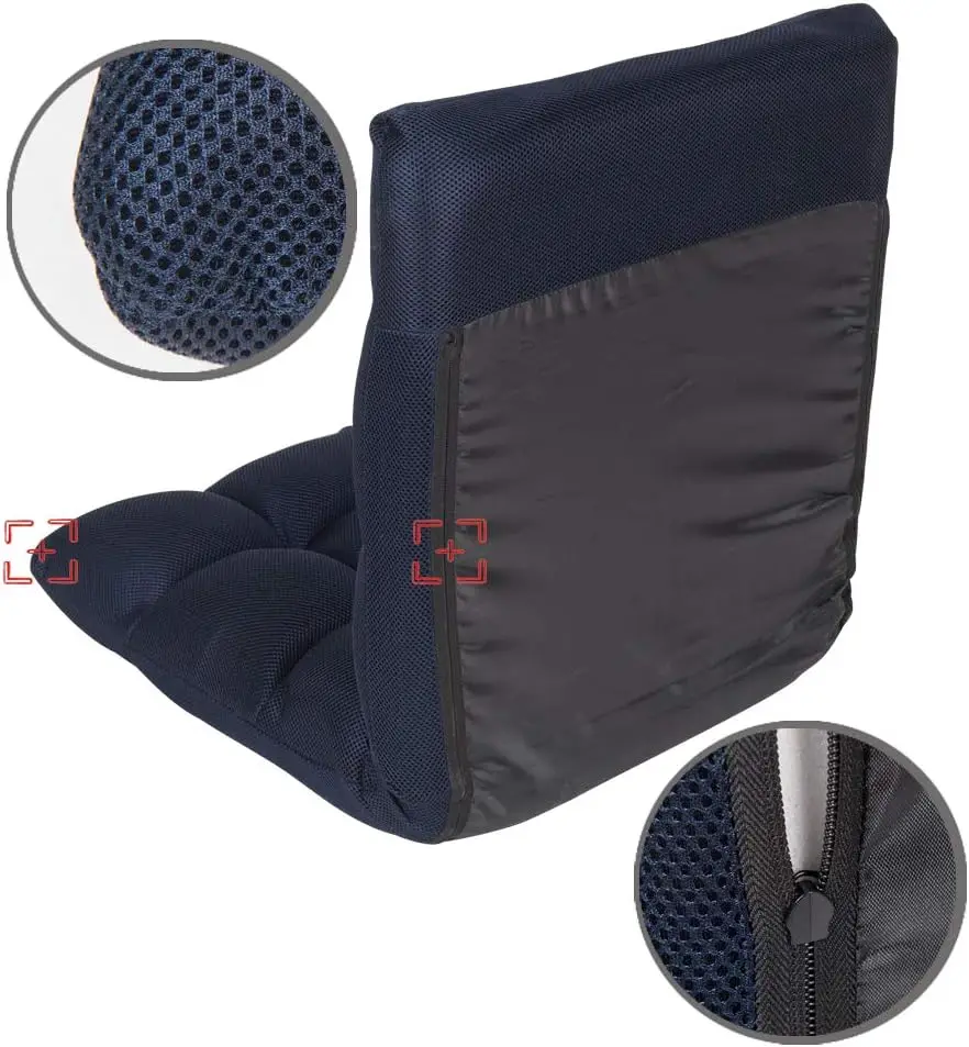 

Sundale Foldable Gaming Chair Floor Chair for Adults, Adjustable 5-Position Chaise Lounge Indoor, Padded Floor Seating Meditatio