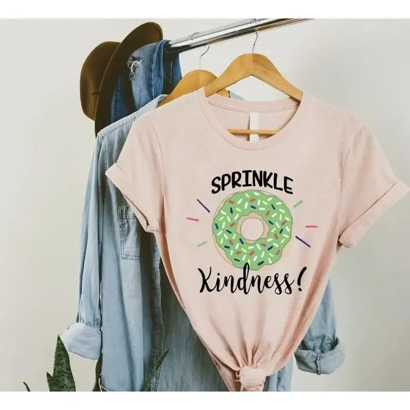 Girls DonuT T Shirt Lover Kindness Funny Birthday Day Party