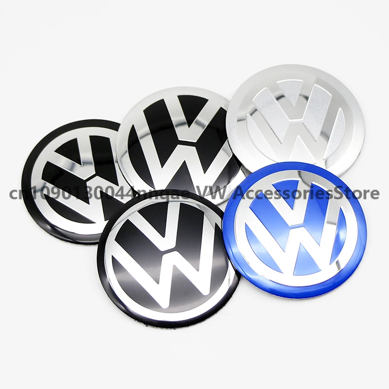 4PCS Car Wheel Center 56mm Hub Cap Sticker Accessories For Volkswagen VW R-line R GTI Polo Golf Touareg Passat Magotan Tiguan