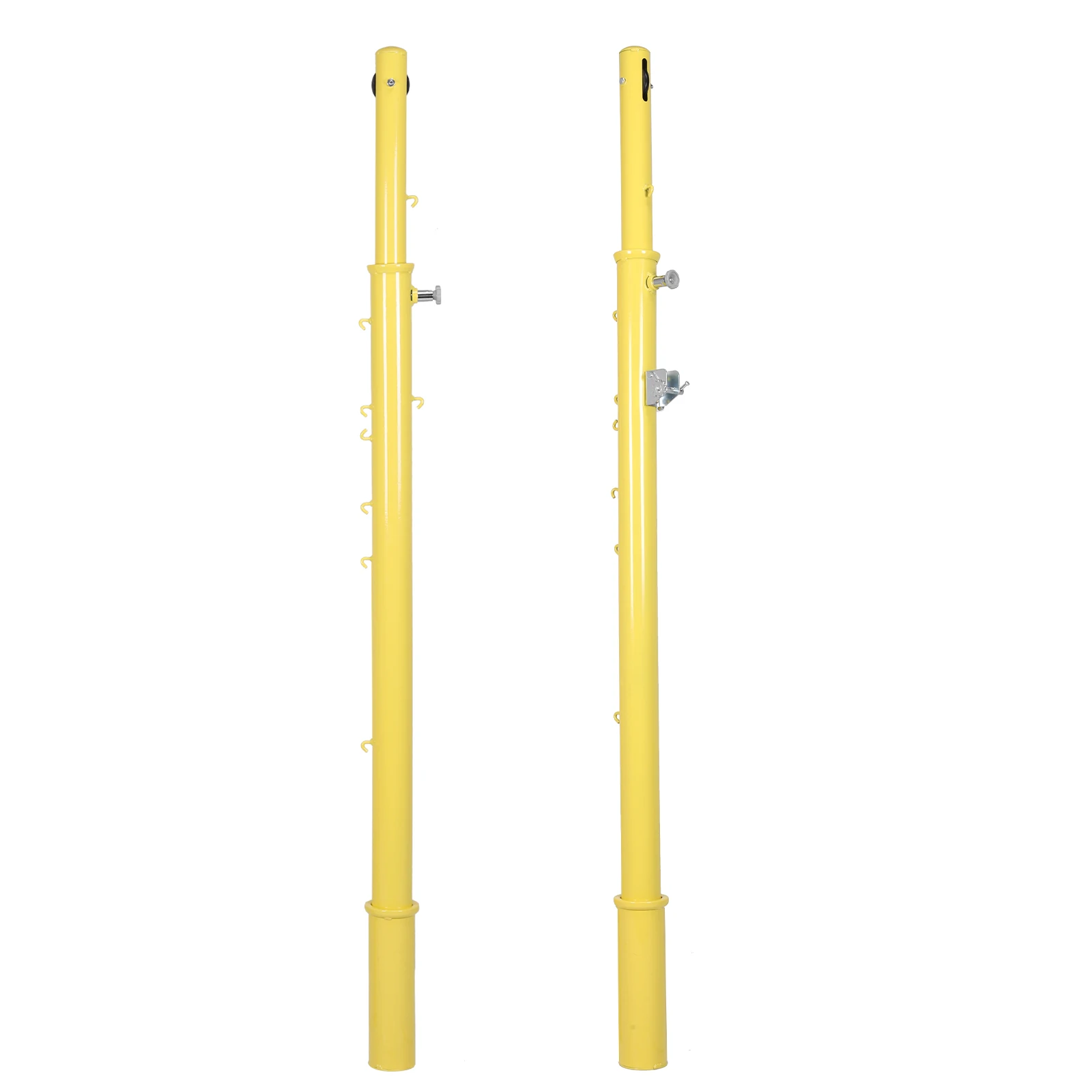 

Стойки для сетки для пиклбола, втыкаемые в грунт, регулируемые по высоте (6 уровней, от 1,5 м до 2,4 м), для взрослых, стадионов и садов