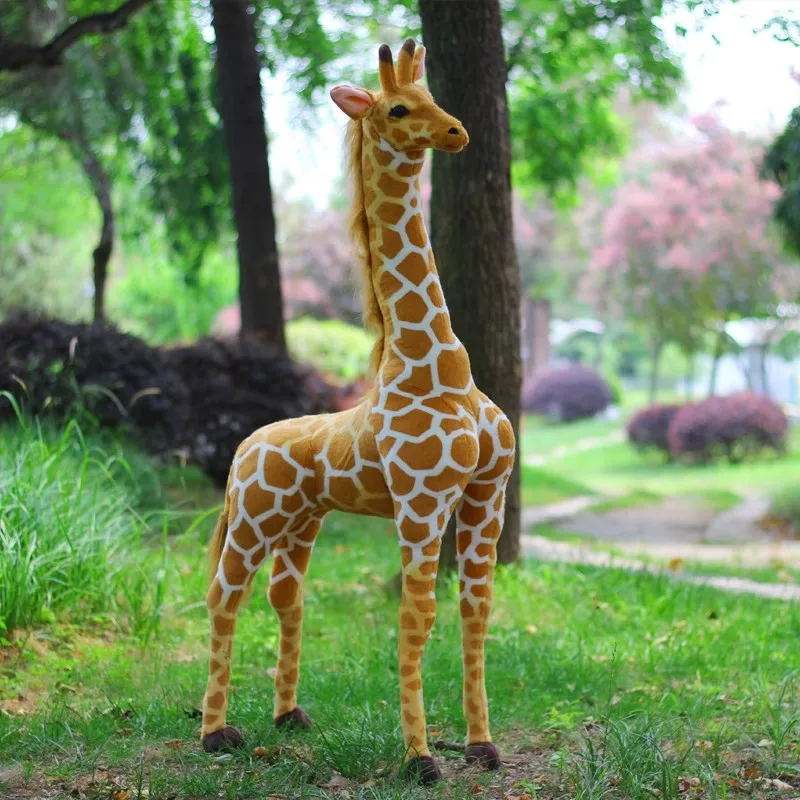 1pc 50-120cm Giant size Giraffe Plush Toys Cute Stuffed Animal Soft Giraffe Doll Birthday Gift Kids Toy Christmas Presents