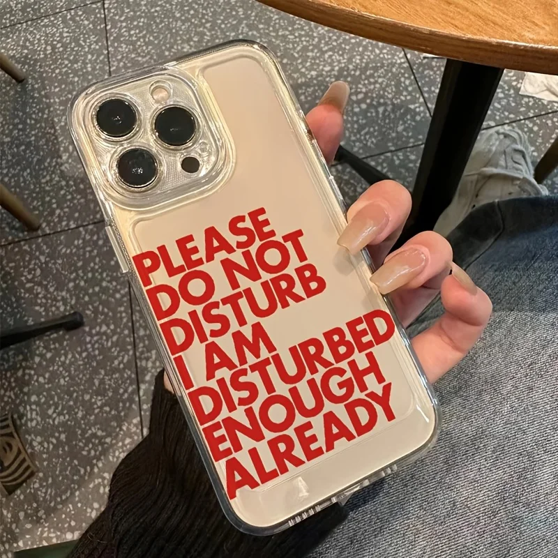 Cool English Words Phone Case For iPhone 17 18 Air 16 15 14 11 Pro Max Plus 13 12 Mini Transparent Shockproof Soft Back Cover