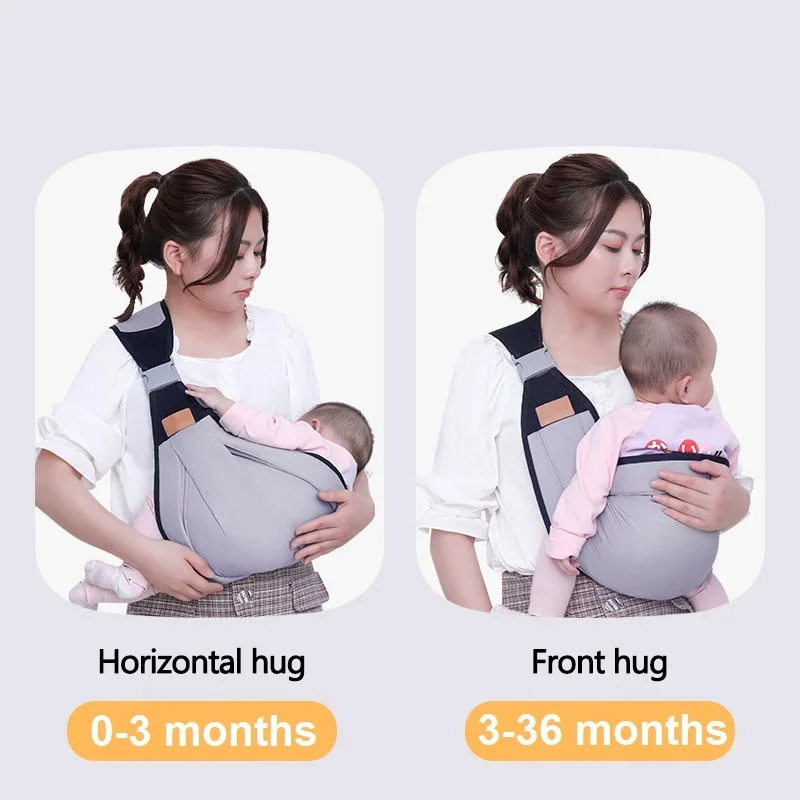 0-36 Months Baby Carrier Wrap Multifunctional Child Carrier Ring Sling for Toddler Adjustable Easy Carrying Artifact Ergonomic