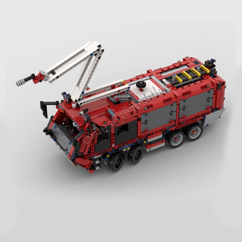1766 قطعة سلسلة التكنولوجيا المطار مركبة نقل الحرائق MOC بنة نموذج الأطفال هدايا عيد الميلاد التعليمية لتقوم بها بنفسك مجموعة #6