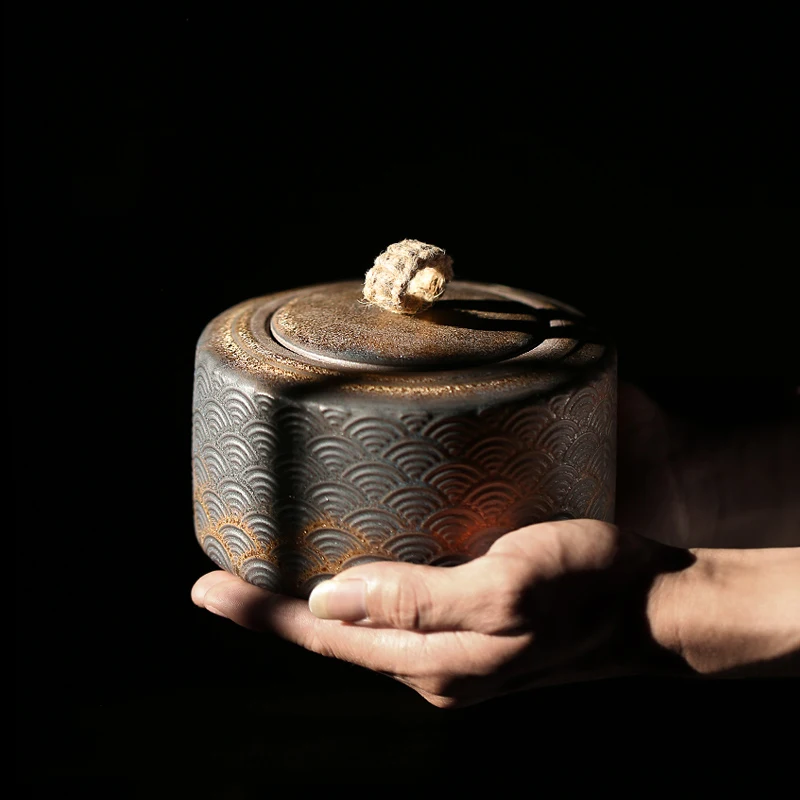 

ceramic tea caddies vintage porcelain tea canister storage tea or food