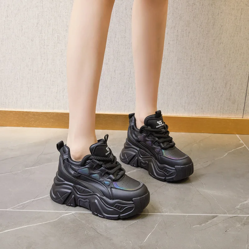 nner Heightening Dad's Shoes Women's Fashion 2023 Autumn New Colored Breathable Matsutake Thick Sole Casual Sports Shoes