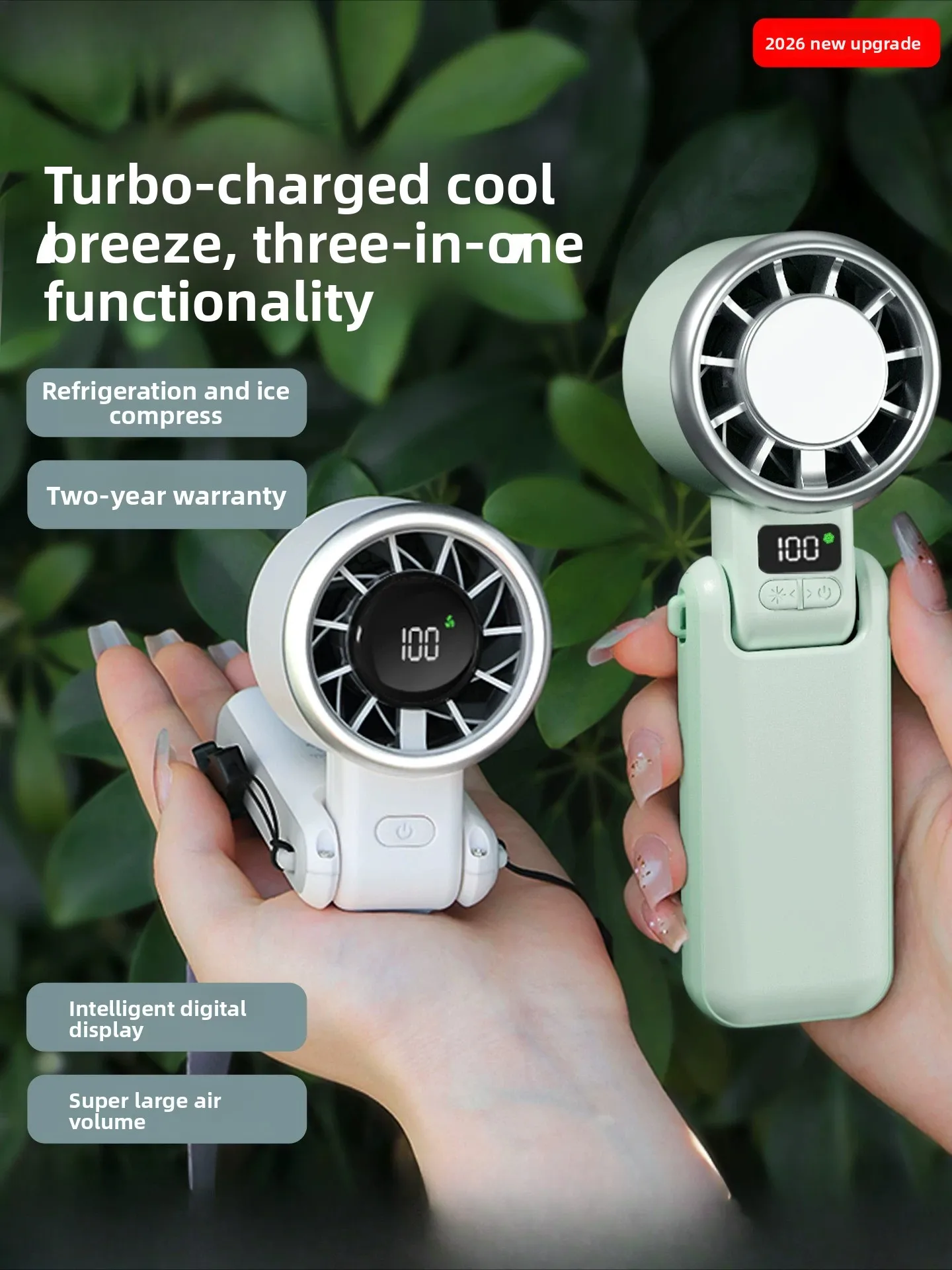 Semiconductor Cooling Turbo Fan Foldable High Speed Silent Handheld Mini Fan