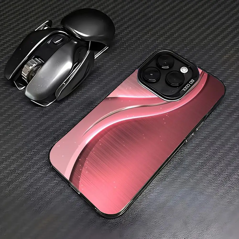 

Pink creative case for iPhone 16 15 14 13 12 11 Pro/ Max/Plus shock-proof rear cover anti-fingerprint