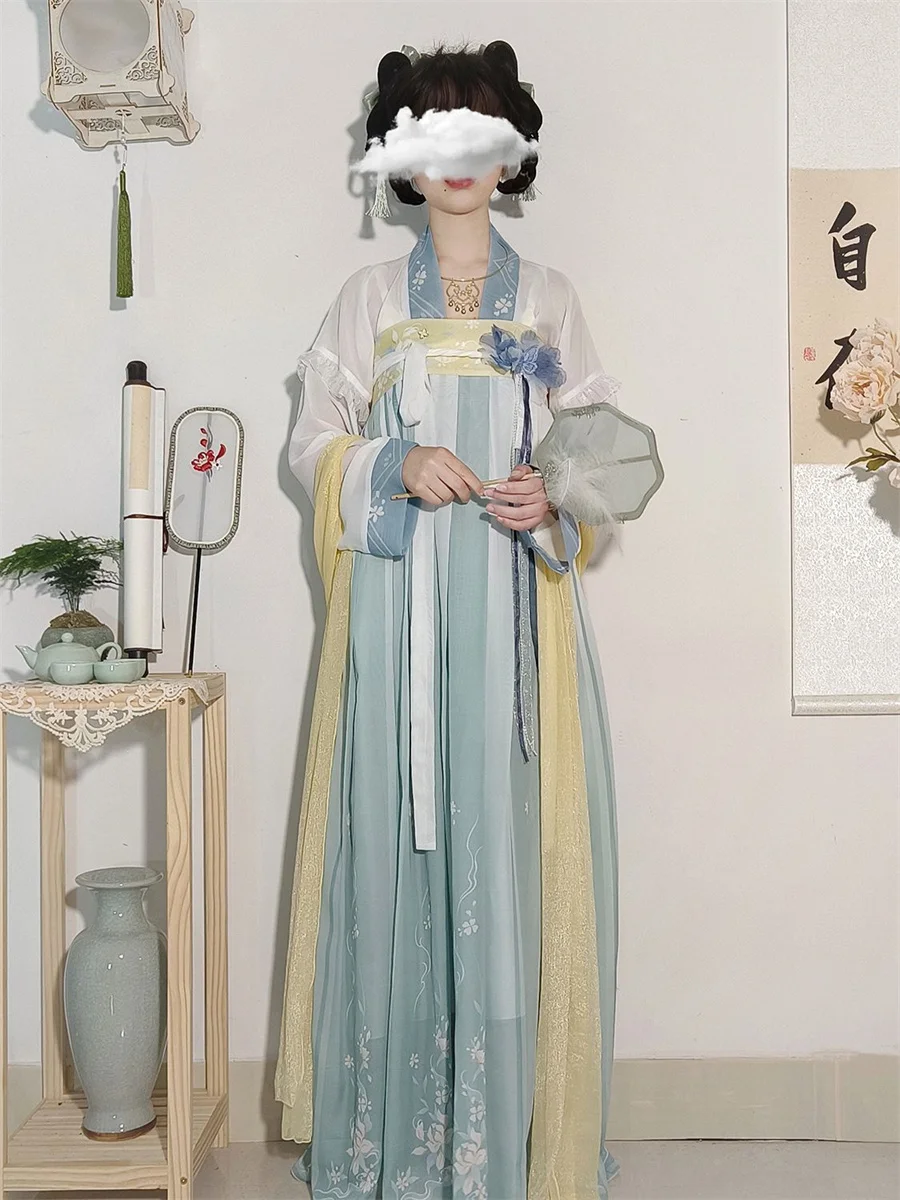 Chinese Traditional Hanfu Dress Female Song Dynasty Ancient Costumes Elegant Oriental Chinese Clothes Cosplay Hanfu Women Modern