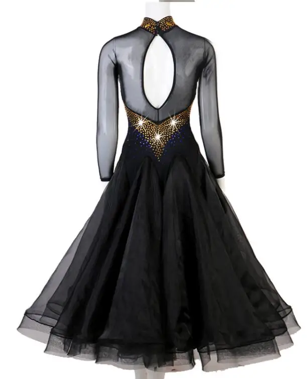 yellow black ballroom dance competition dresses ballroom dance dress  waltz ballroom competition dance dress mq212