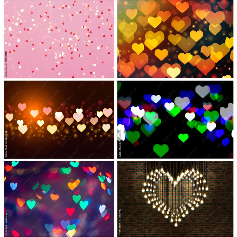 

Vinyl Abstract Bokeh Photography Backdrops love Glitter Facula Light Spot Photo Background Studio Photocalls Props 22518 GB-02