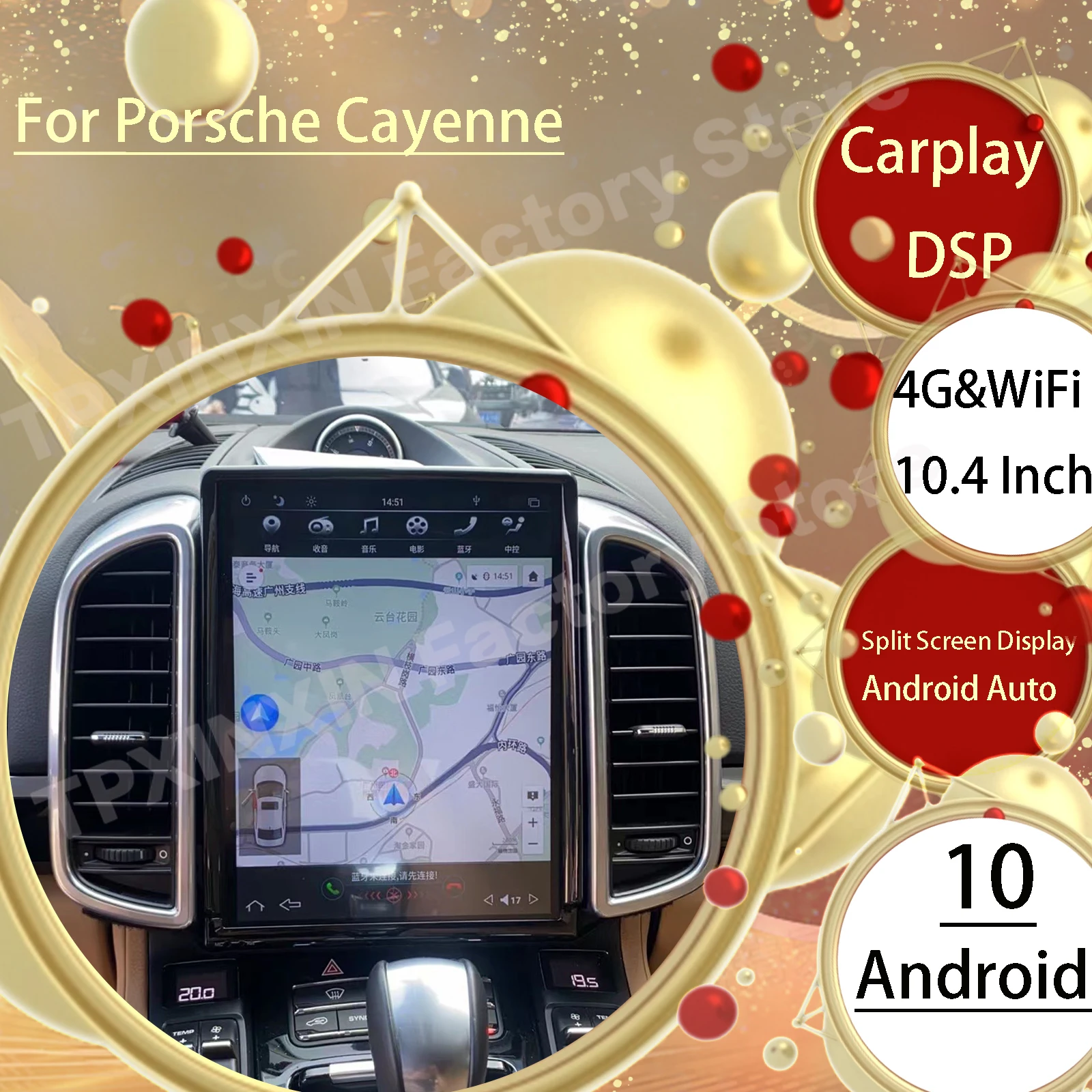 

Ai Voice Android 10 Tesl- Multimedia Stereo For Porsche Cayenne 2010 2011 2012 2013 2014 2015 2016 2017 Car GPS Player Head Unit