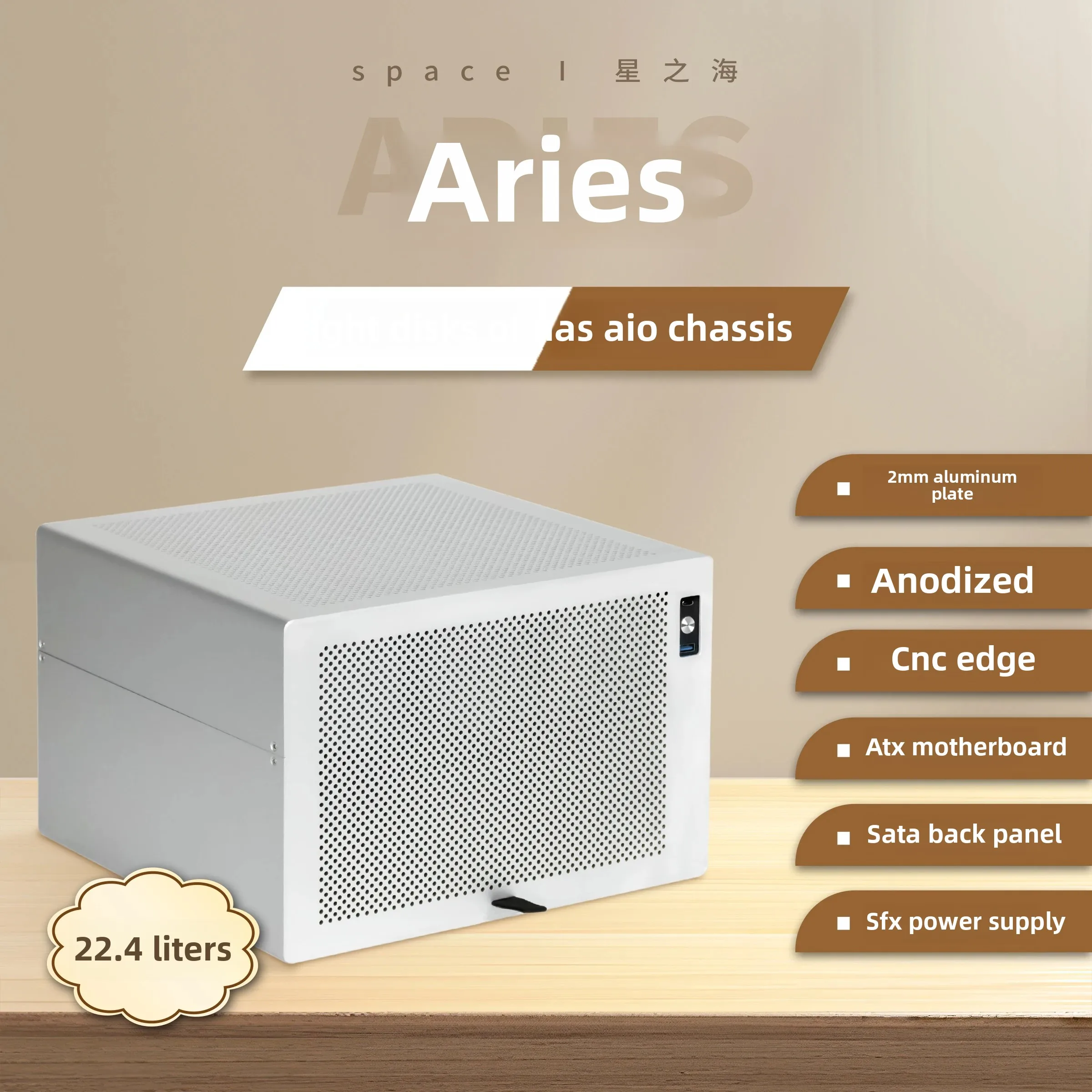 2026 hot sale Chassis Compact NAS Case with 4xPCIe Expansion 8x3.5