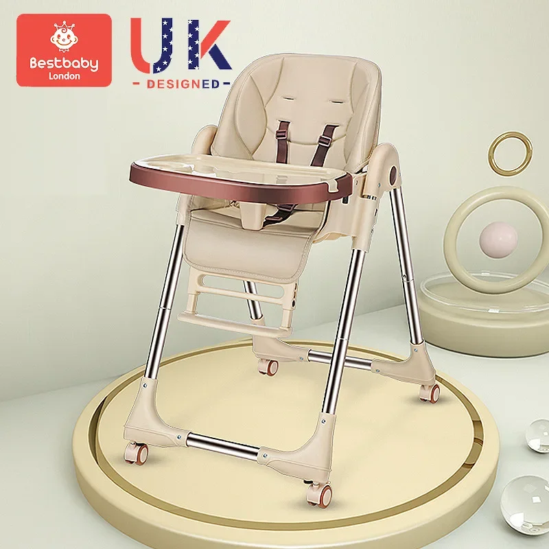 Cadeira de jantar multifuncional infantil, Baby Dining Chair, Portátil, Dobrável, Ajustável