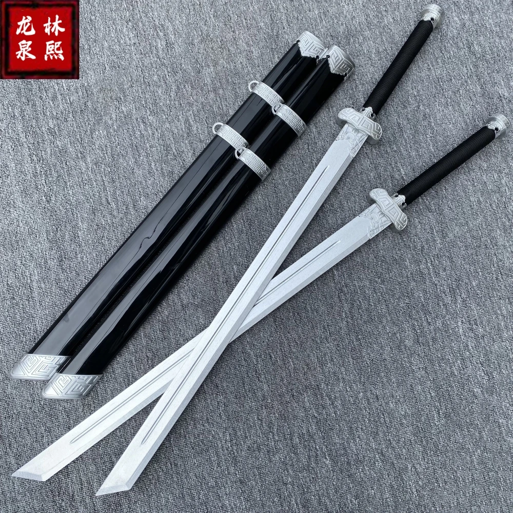 

Black Gold Ancient Wooden Knife with Sheath, Wooden Sword, Prop, Bamboo.