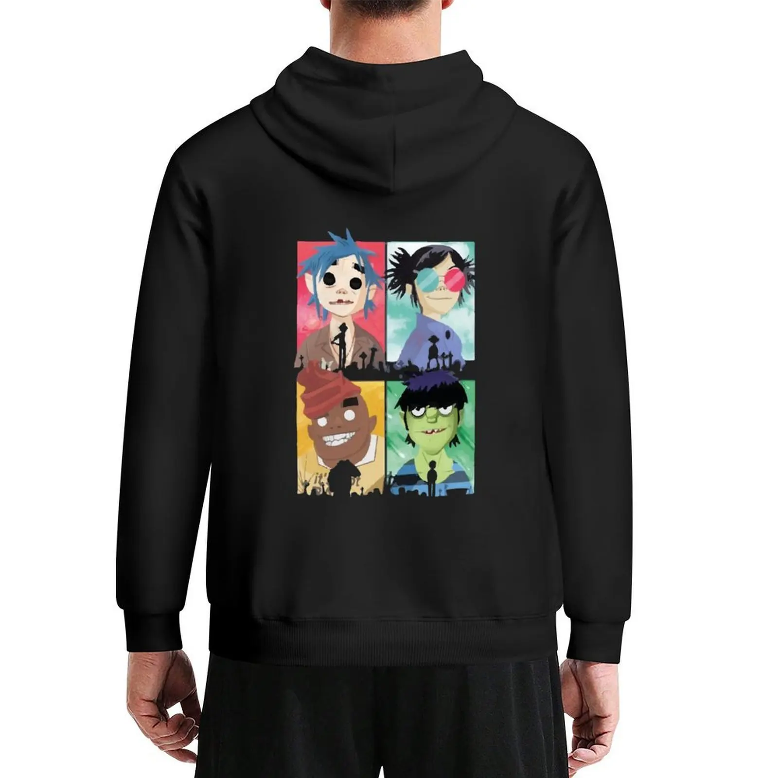 

Gorillaz family Hoodie mens designer clothes winter clothes mens clothing men's winter sweater hoodie graphic