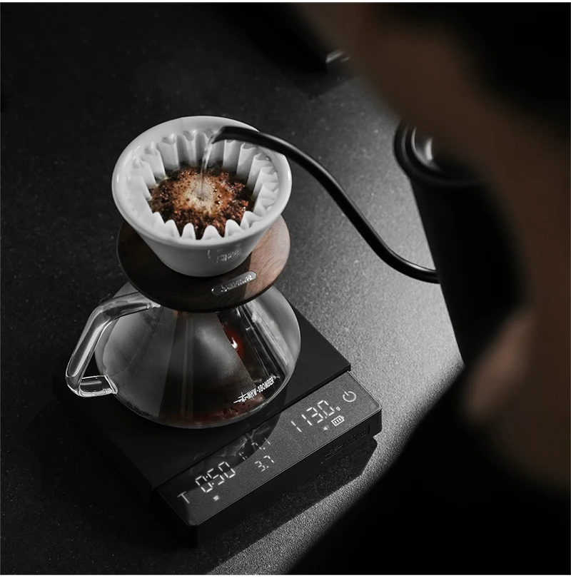 MHW-3BOMBER Cube Coffee Scale 3.0 Pro Max Digital Kitchen Coffee Scale High Precision Flow Rate Big Battery Coffee Accessories
