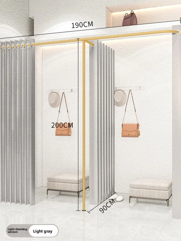 

Мобильная раздвижная перегородка-штора для примерочной в магазине одежды Nordic Sle, простая мобильная раздевалка, демонстрационный стенд