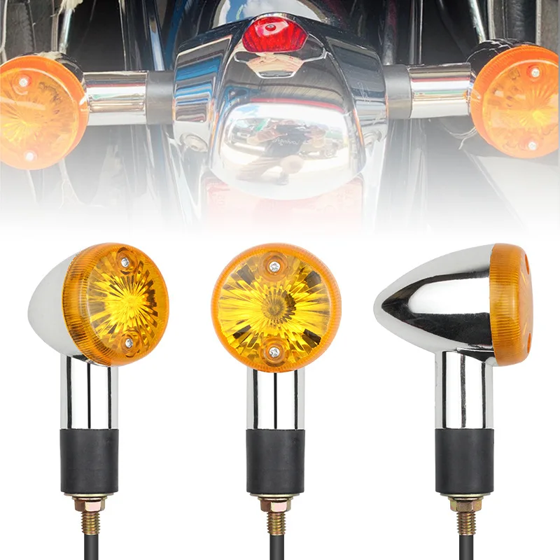 Universal 10mm Motorcycle Led Turn Signal Light 12V Side Direction Indicator Lamp For Honda Yamaha Chooper Cruiser Cafe Racer