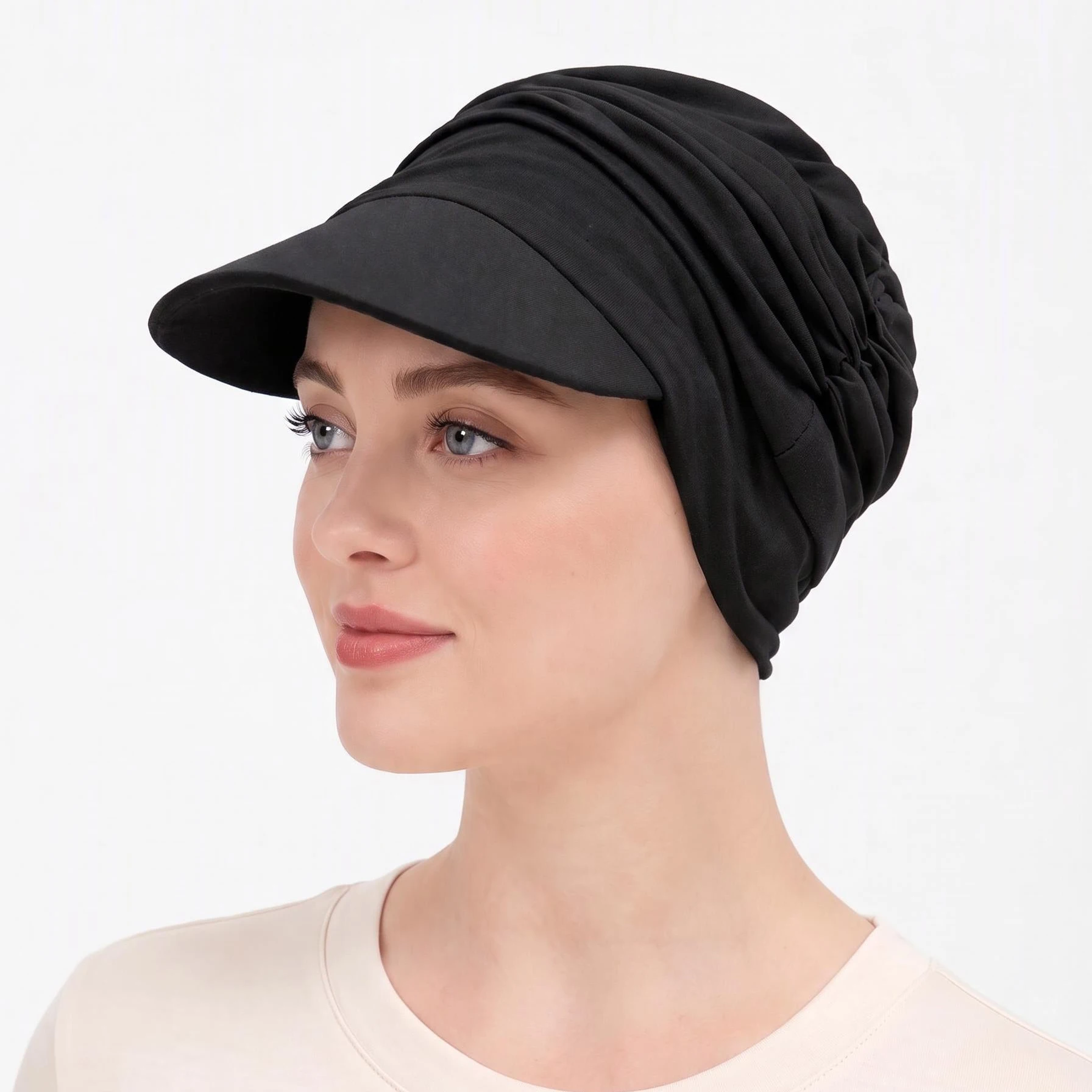 Solid Color Fashion Hijab Cap For Women Bonnet Muslim Sun Hat Scarf Wrap Baseball Caps Trendy Bandana Hijab Bonnet Turban