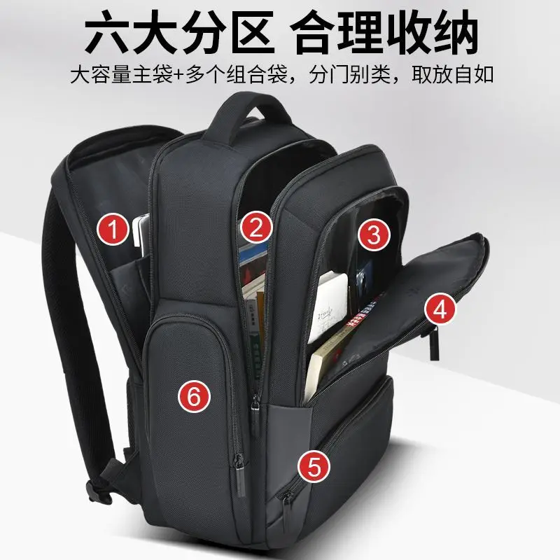 New Men Backpack Large Capacity Multi-functional Business Package Travel Laptop Business Bag 18 