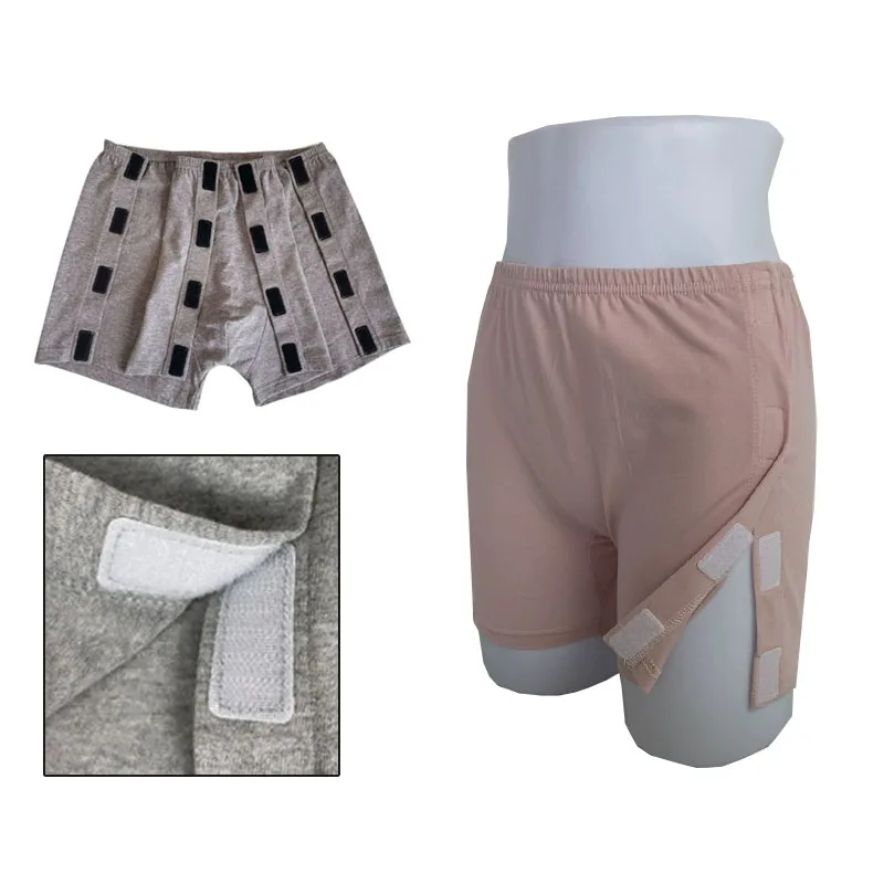 One piece Postoperative Rehabilitation Care Pants Cotton Comfortable Men Woman Easy To Wear And Take Off Pants Care Shorts