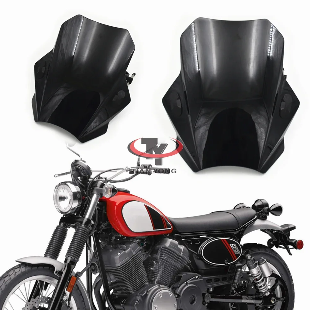 Black Clear Motorcycle For SCR950 SCR 950 Windshield High Quality Wind Deflectore With support frame Windscreen