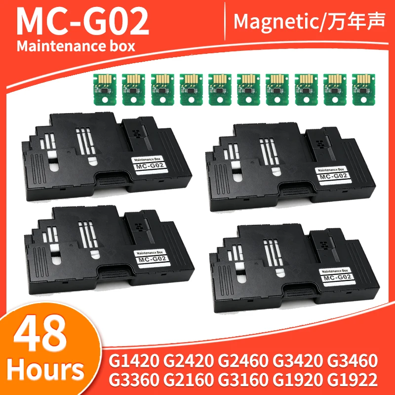 MC-G02 MC G02 chip Maintenance Box For Canon PIXMA G1420 G2420 G2460 G3420 G3460 G3360 G2160 G3160 G1920 G1922Printer Waste Tank