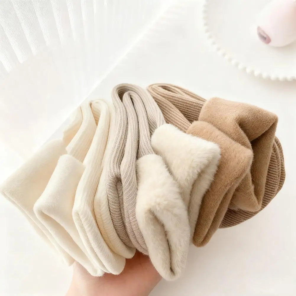 Носки унисекс, зимние и осенние хлопковые носки высокого качества ярких цветов, мужские и женские домашние носки, утолщенные носки на флисовой подкладке