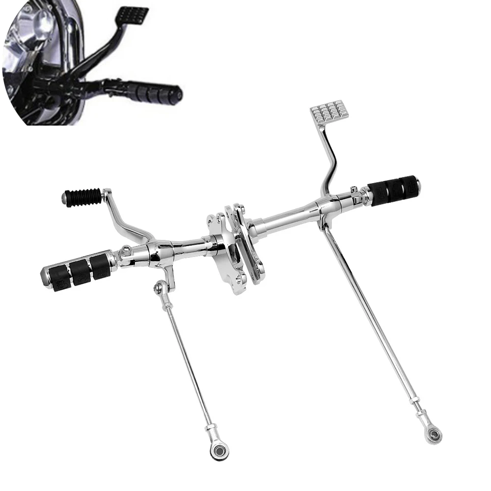 Motorcycle Forward Control Foot Pegs Levers Linkages for Harley Sportster Iron XL 1200 883 Custom 1993-2021 Steel Aluminum