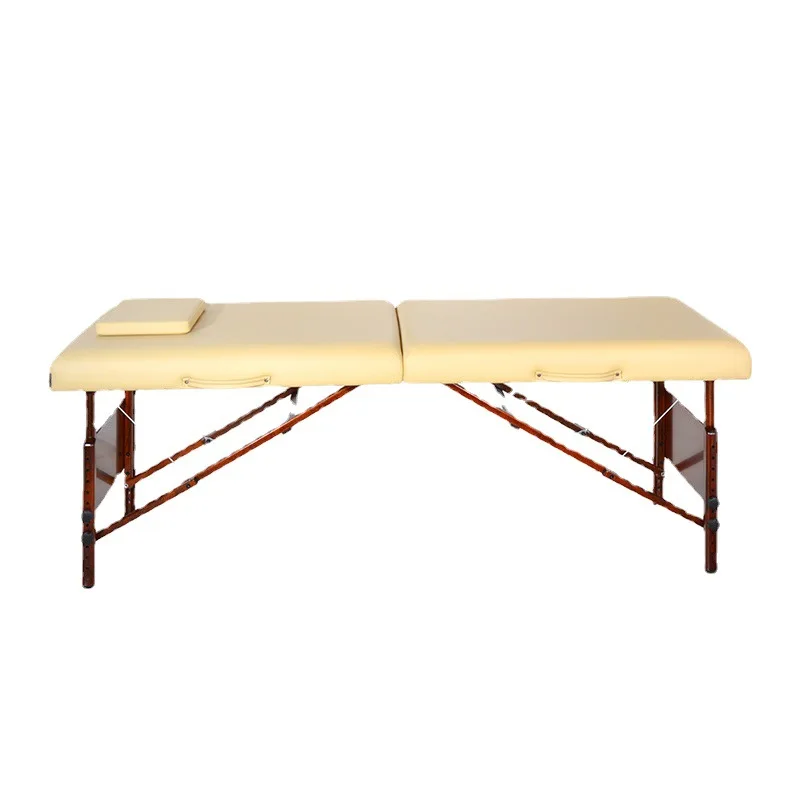 

Sponge thickened folding massage beauty bed Household portable adjustable beech massage treatment bed