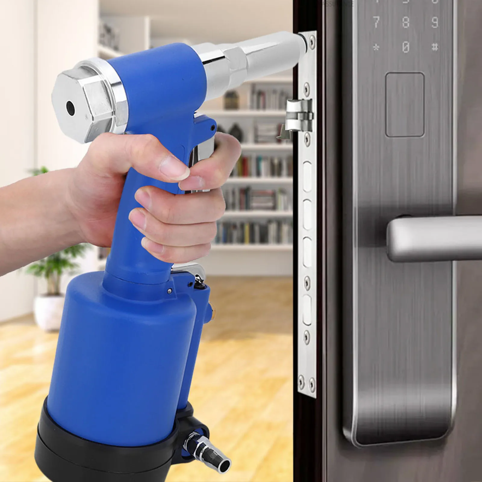 الجوز برشام بندقية هوائي المبرشم هوائي الهواء المبرشم الجوز برشام بندقية خفيفة الوزن الهيدروليكية مسمار مجتذب أداة هوائية صناعية #2