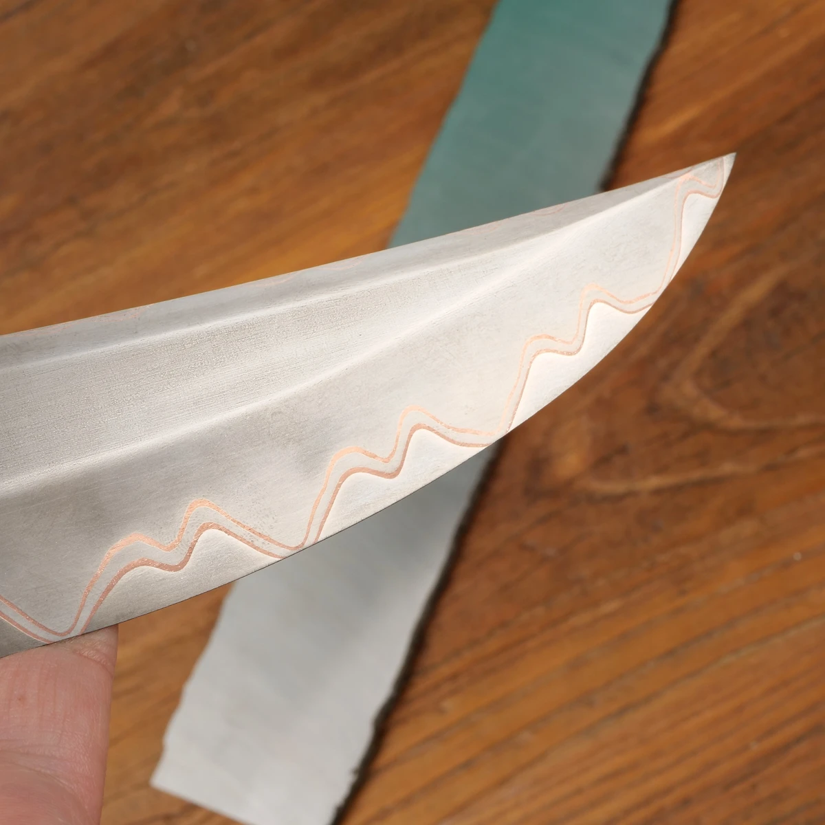 Laminated Copper San Mai Billets Cu Mai 1095 with Copper Knife Making Steel Billet Blade Blanks HRC59 Out Layer Stainless Steel
