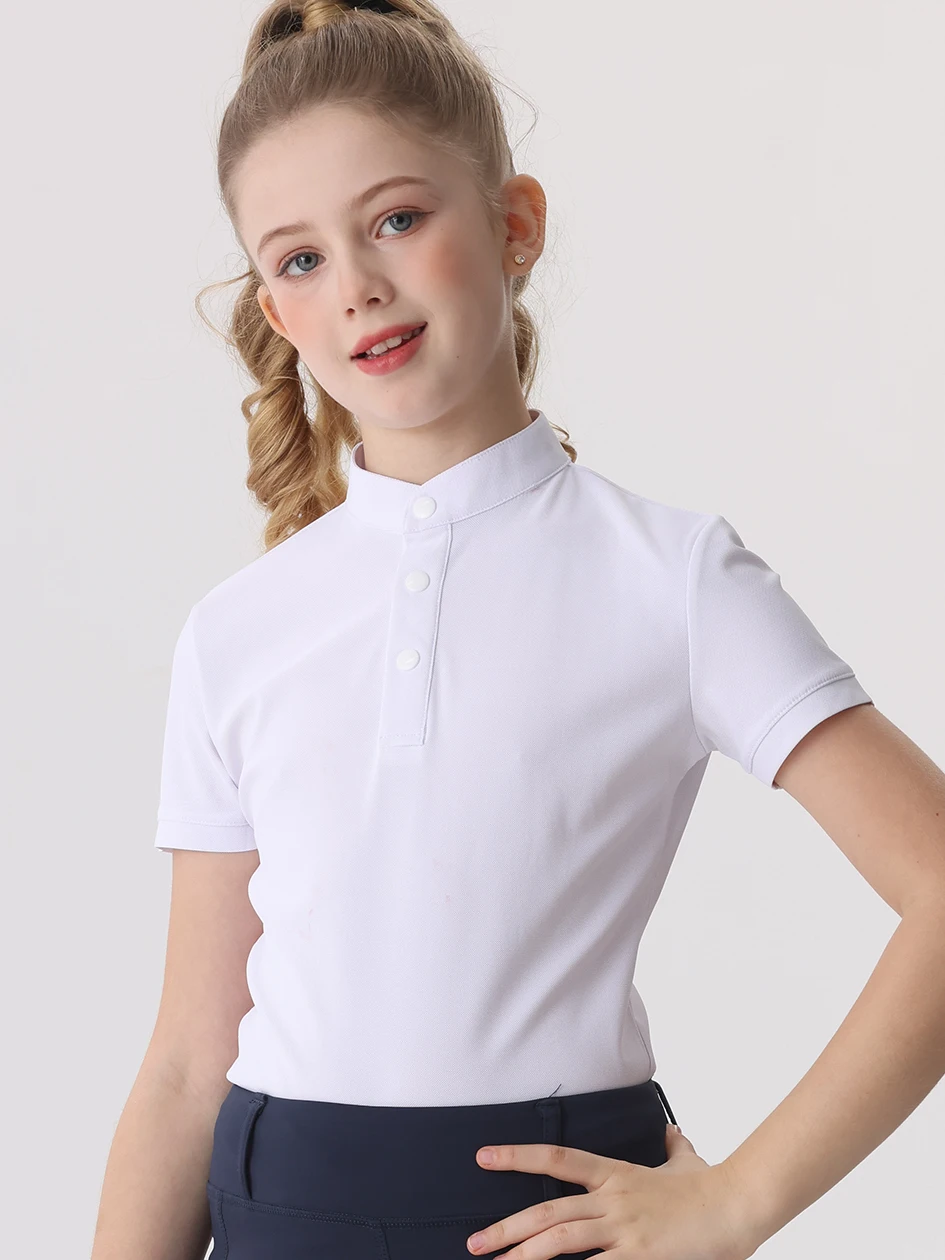 kids'-short-sleeve-riding-t-shirt-quick-dry-high-elasticity-unisex-summer-horseback-riding-top-children's-equestrian-wear
