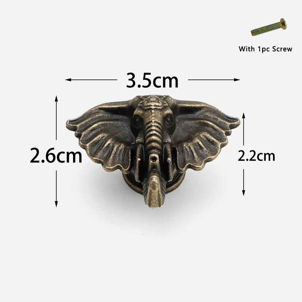 1pc Zinc Alloy Vintage Cabinet Knobs Animal Shape DIY Furniture Hardware Cabinet Handle Decorative Butterfly Cabinet Knobs