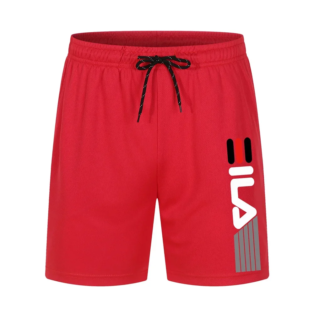 Pantalones de playa de alta calidad para hombre, pantalones cortos deportivos para entrenamiento de gimnasia, pantalones informales de punto para correr de secado rápido, verano 2025