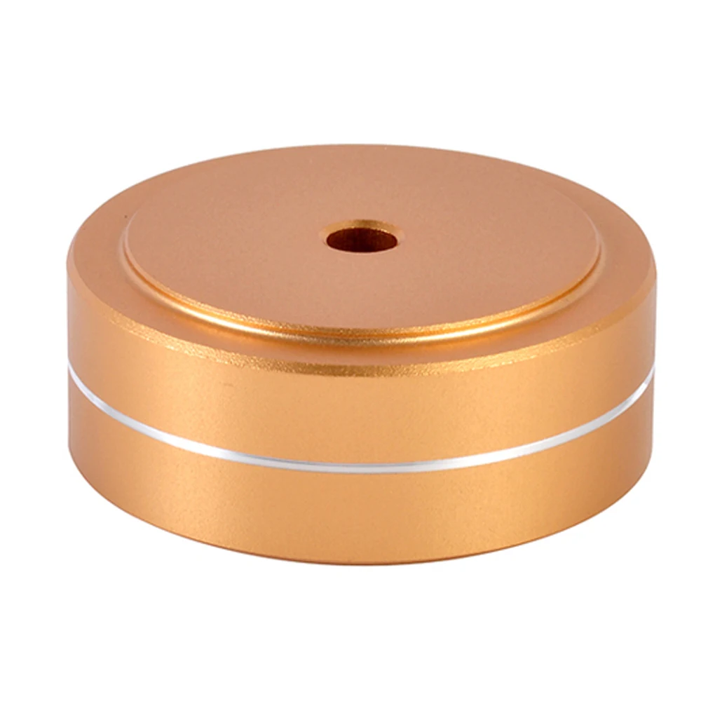 4 Stück 40x15mm Aluminiumlegierung Lautsprecherfüße HIFI AMP Lautsprecher Isolations-Stoßdämpfer Ständer Plattenspieler DAC Füße Pad Gold Silber – Detail 1