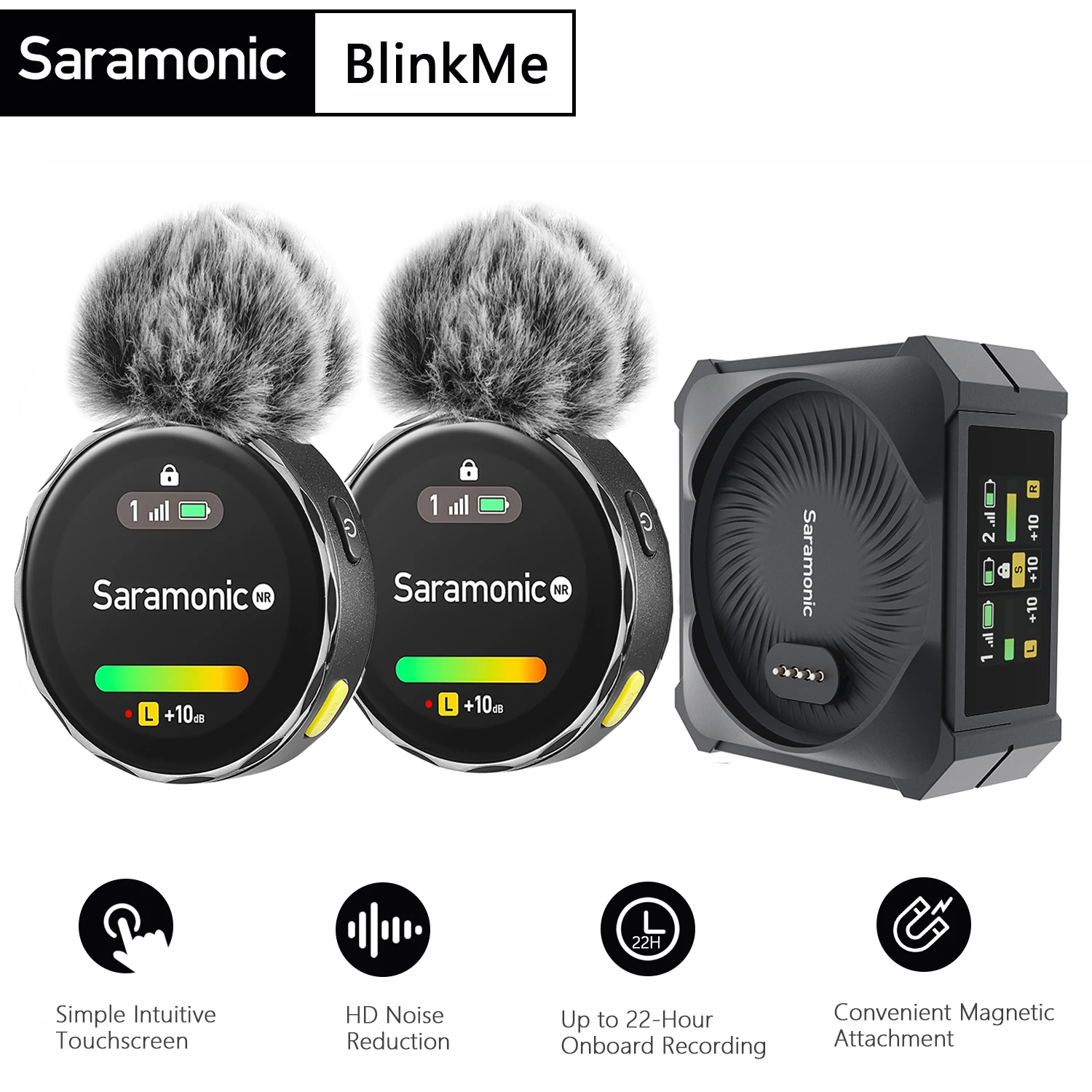 Saramonic BlinkMe Wireless Lavalier Microphone for Camera iPhone PC Android Professional Lapel Microfon Youtube Recording Vlog