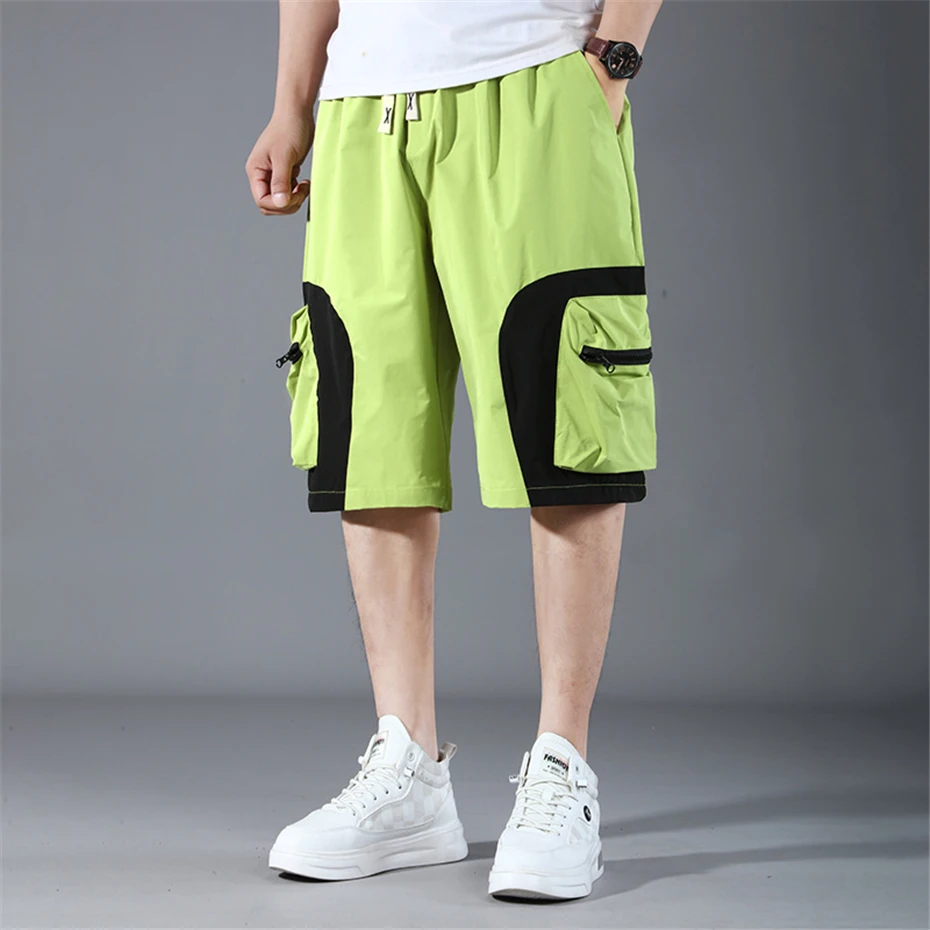 11XL Plus Size Shorts Men Summer Cargo Shorts Fashion Causal Short Pants Male Elastic Waist Bottom Big Size 11XL