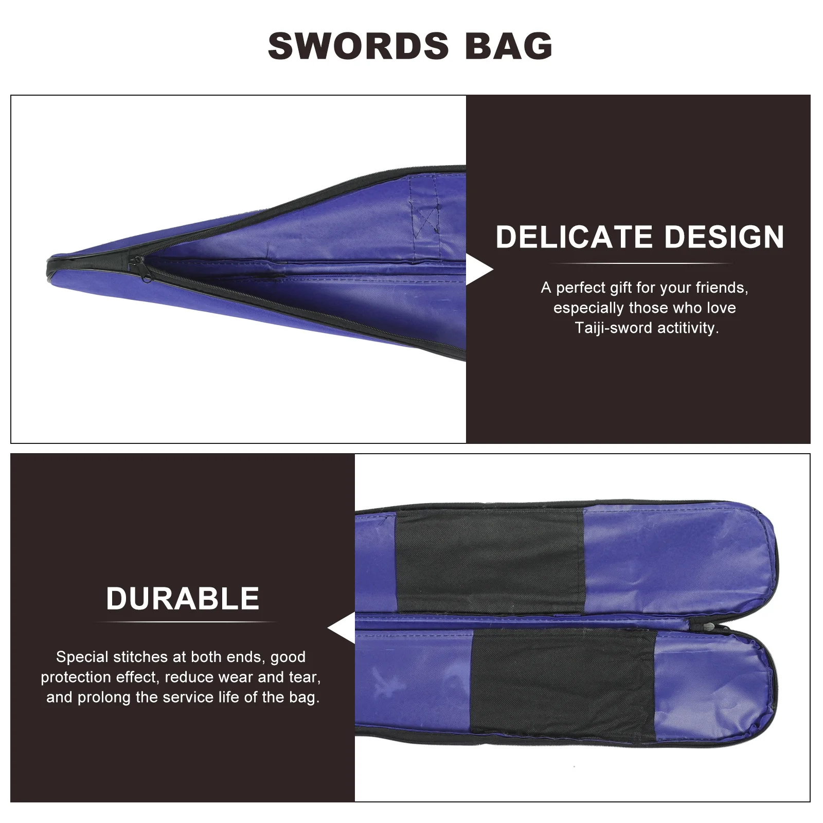 Dik canvas Tai Chi-zwaardtas Duurzame vechtsporten met lichtgewicht draagbare zwaardschouderopbergtas voor