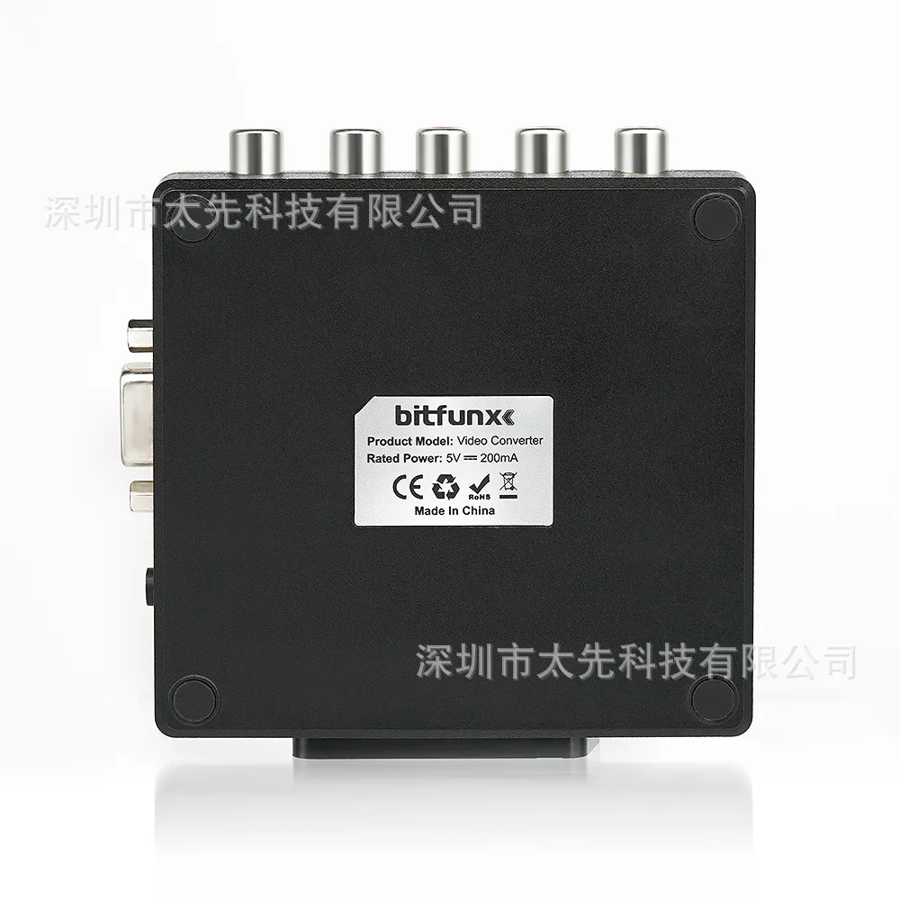 RGBS Scart VGA to YPbPr Component Converter Video Adaptation Cable for Gaming Consoles DVD Players Color Difference Output