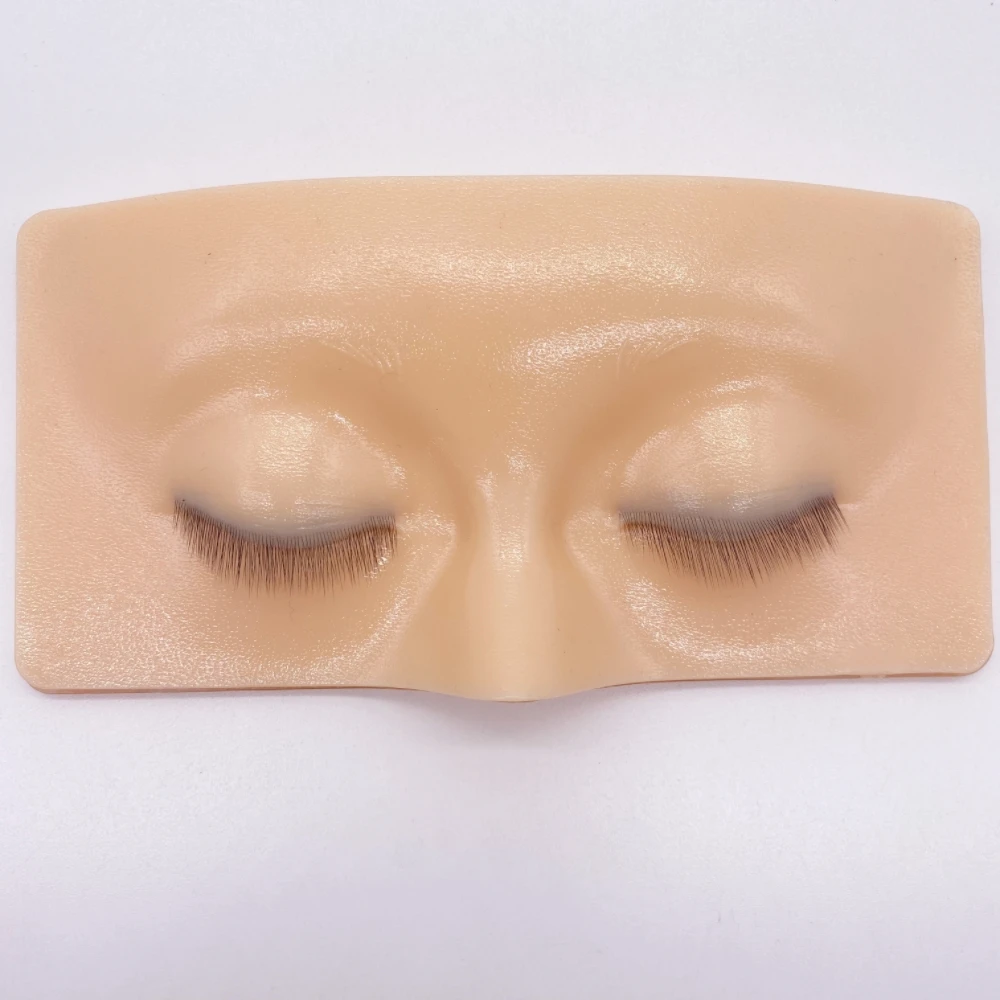 False Eyelash Extension Training Mannequin Head Lash Mannequin Head Flat Doll Face Head Manakin Eyelids For Lash Practice Tools