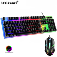 104 key Wired Gaming Keyboard And Mouse Set Backlit Mechanical Keyboard Waterproof Luminous Keyboard for Gamer PC Laptop Office