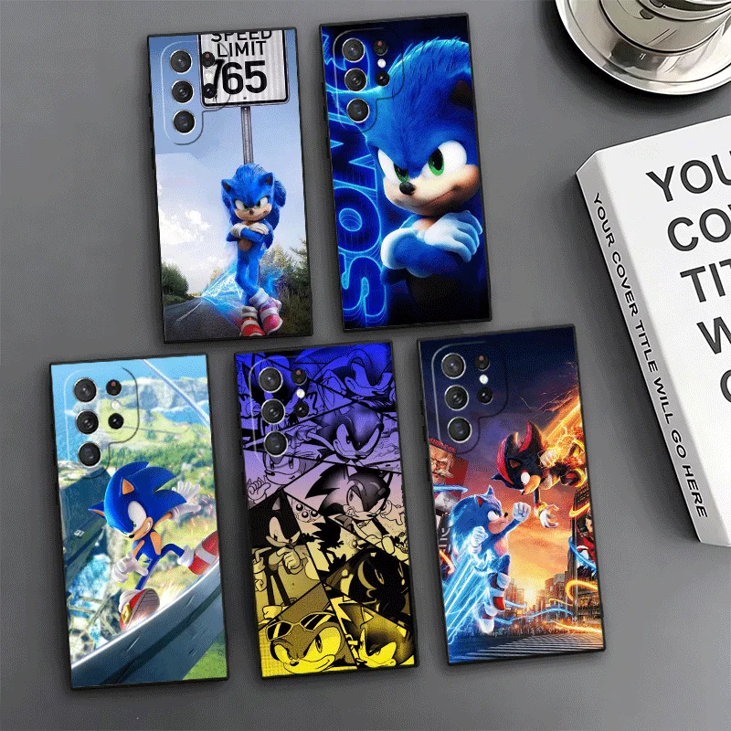 Super S-Sonics Cartoon Phone Case For Samsung Galaxy S24 S25 S26 Ultra S23 Plus S22 S21 FE S20 + Edge Pattern Customized Cover