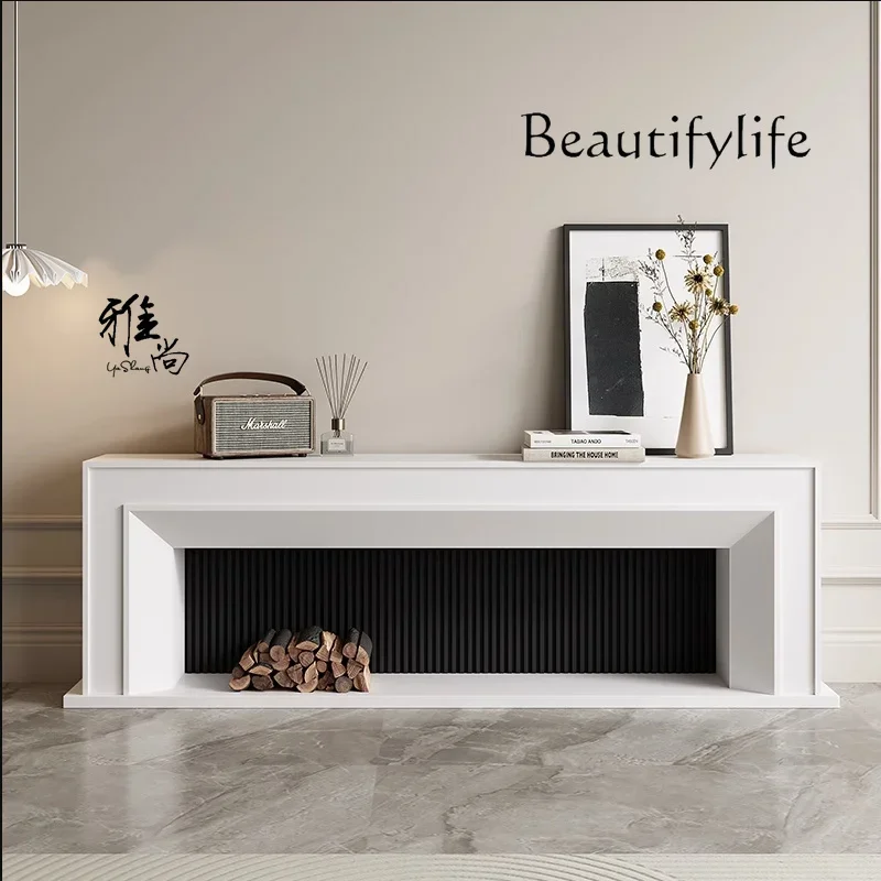 decorative cabinet,  TV cabinet, new background wall, fully installed entrance table, solid wood fashion, white side cabinet