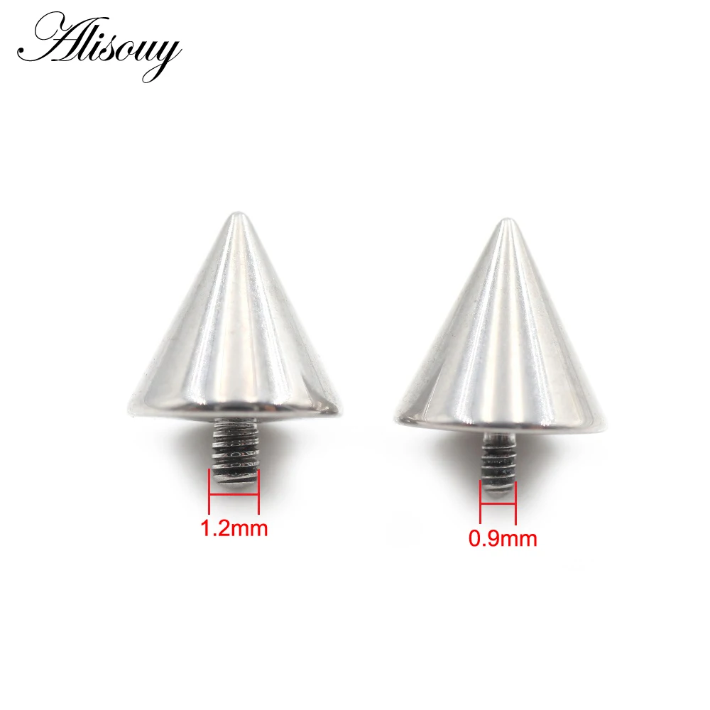 Titanium Externally Thread Cone Spike Rivet for Lip Labret