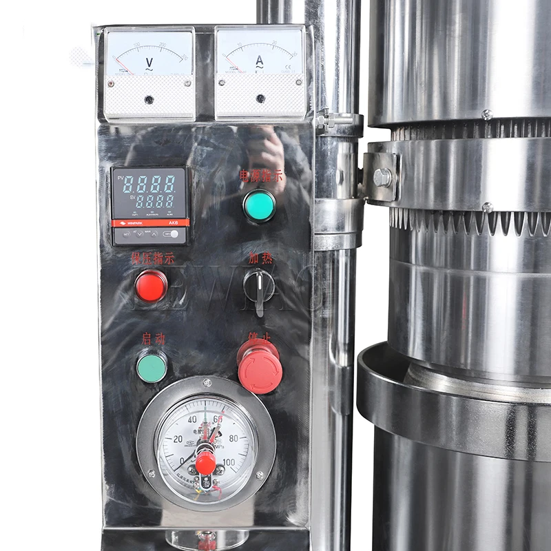 Automatic Hydraulic Hydraulic Press Household Stainless Steel Cold Press Oil Machine Olive Oil Extractor
