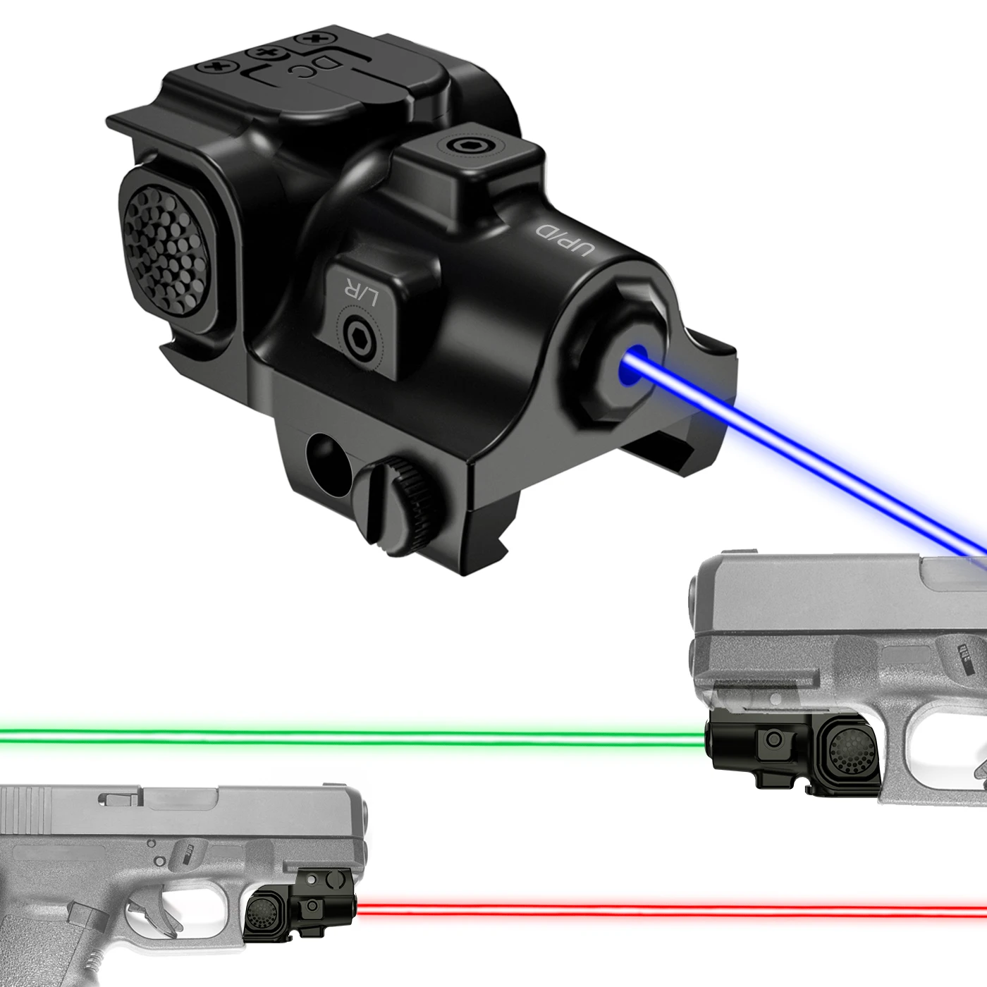 

Airsoft Gun Red/Green/Blue Laser Sight Fit Picatinny Rail Compatible with Pistol USB Rechargeable Weapon Hunting Laser Sight