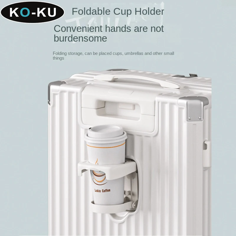 KO-KU Luggage Female 2024 New Trolley Case 20 Inch Boarding Box Multifunctional Suitcase 24 Male Password Box 22/26/28