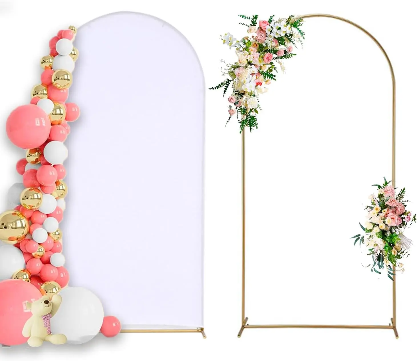 

6,6 футов золотая свадебная арка, подставка для фона с крышкой арки, воздушный шар, рамка, украшение для вечеринки, подставка для фона для вечеринки